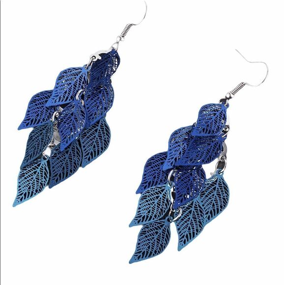 BOHO LEAF EARRINGS - Picture 1 of 1